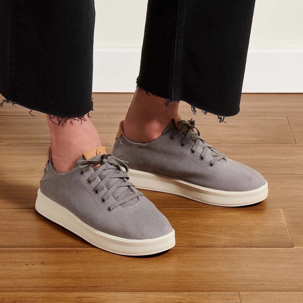 Olukai- Women’s Ki’ihele Li Grey Slip On Sneakers- 8